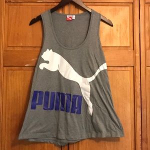 Grey and Purple Puma Tank Top